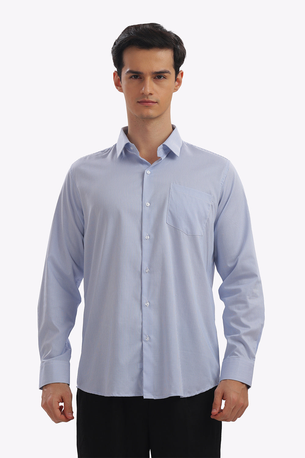 Quick Dry Light Blue Strips Formal Shirt