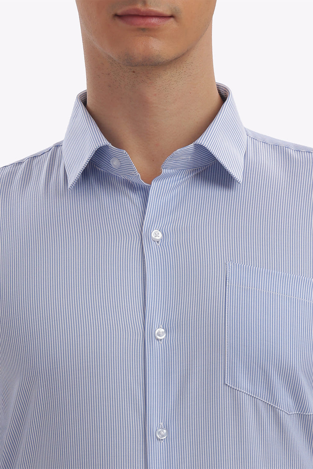 Quick Dry Light Blue Strips Formal Shirt