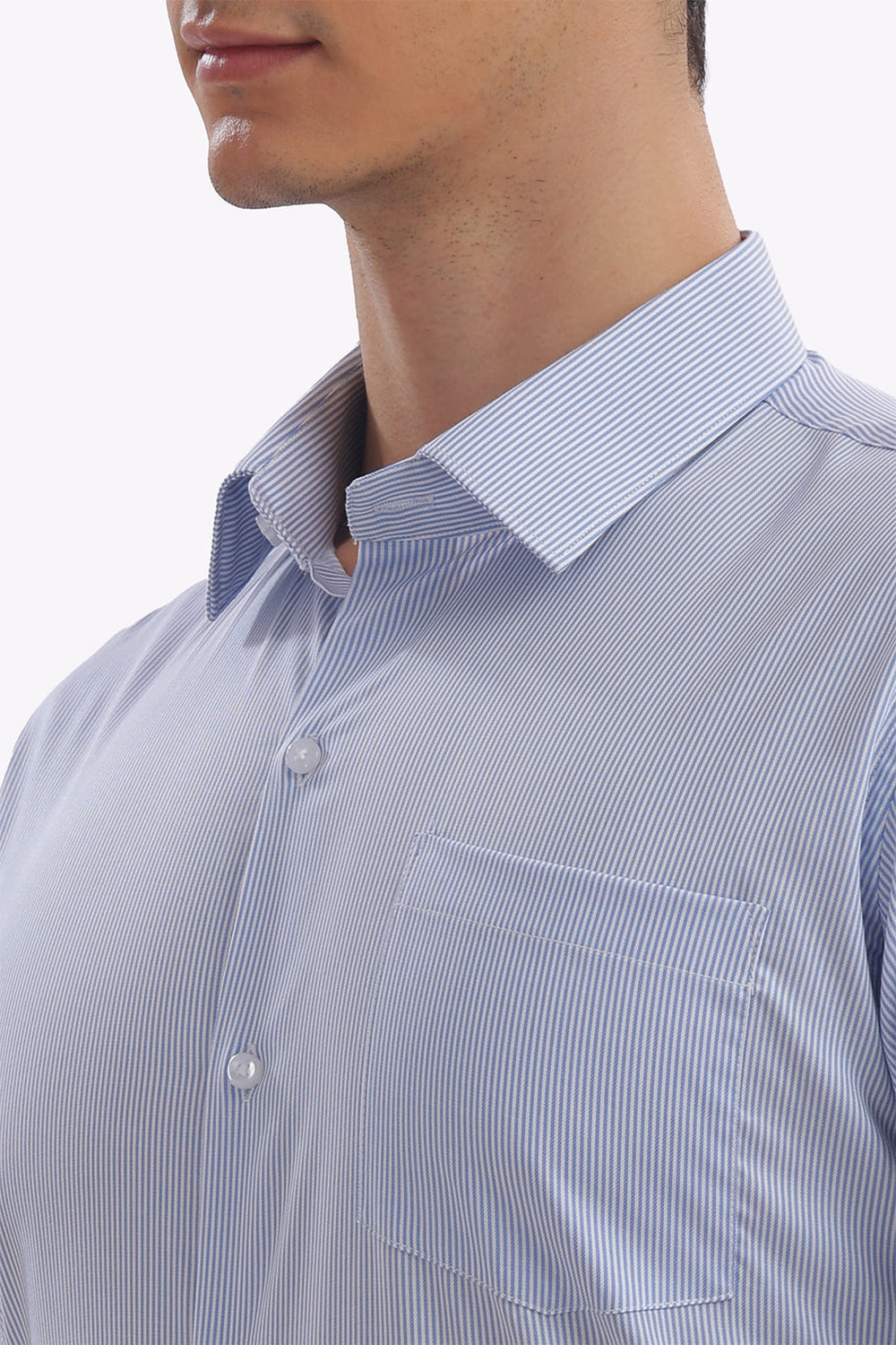Quick Dry Light Blue Strips Formal Shirt