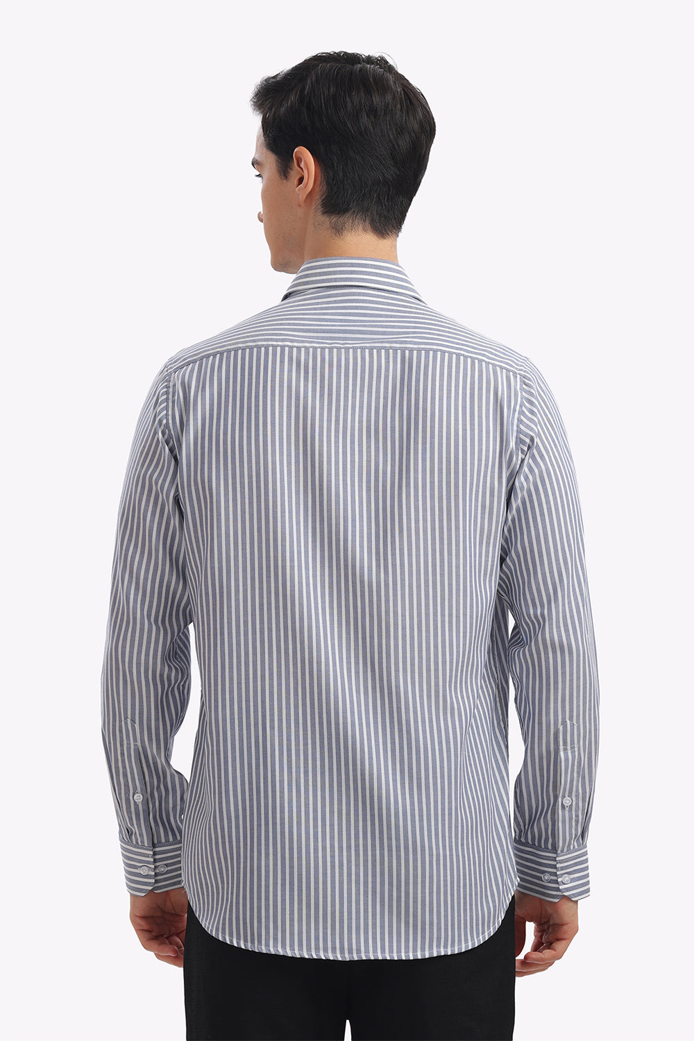 Blue Striped Formal Cotton Shirt
