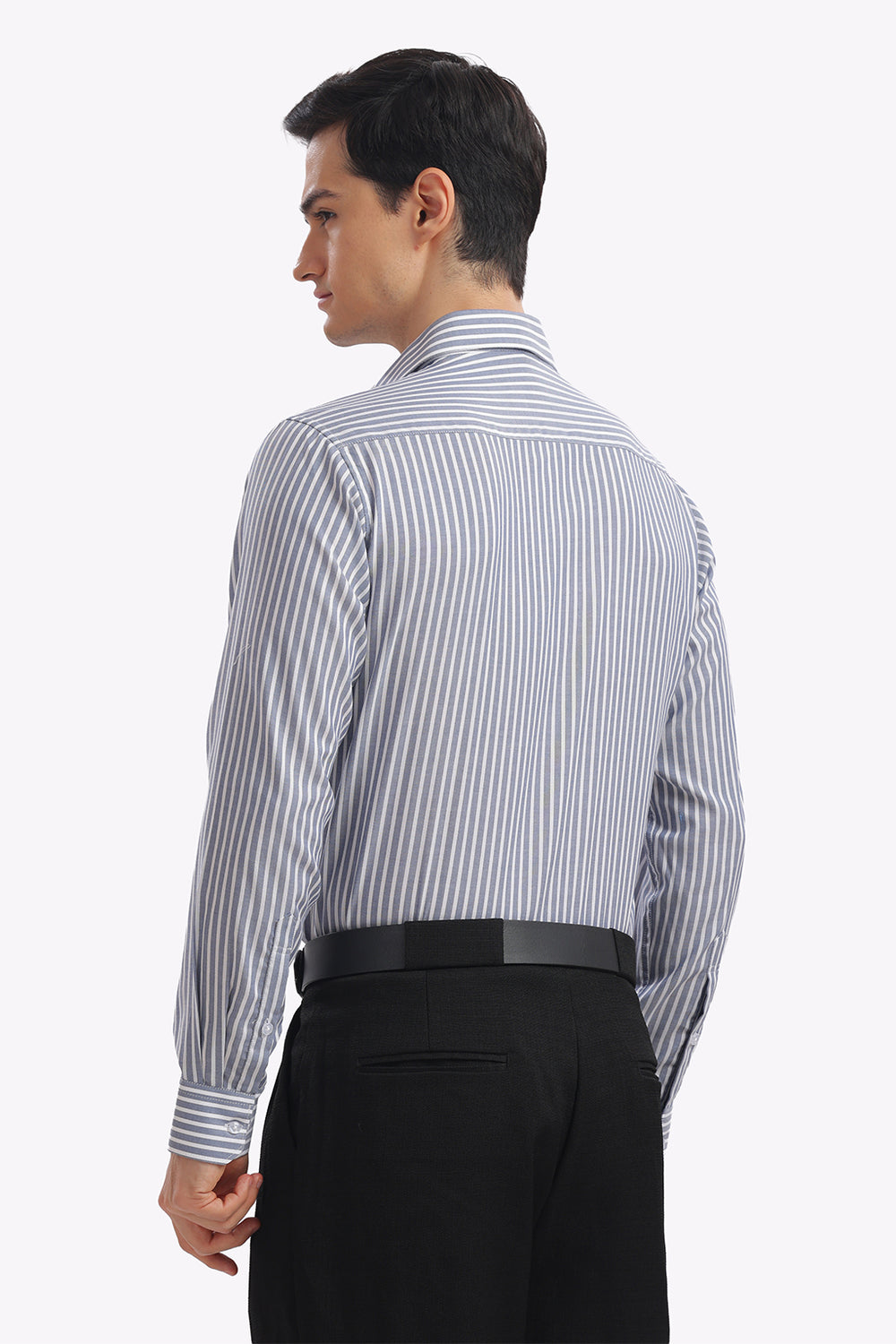 Blue Striped Formal Cotton Shirt