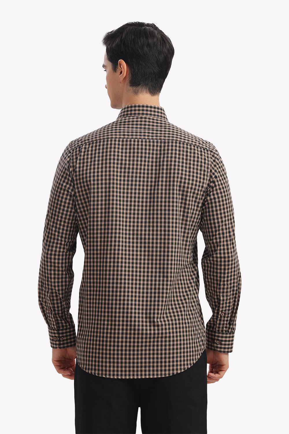 Quick Dry Bricks Brown Checks Formal Shirt