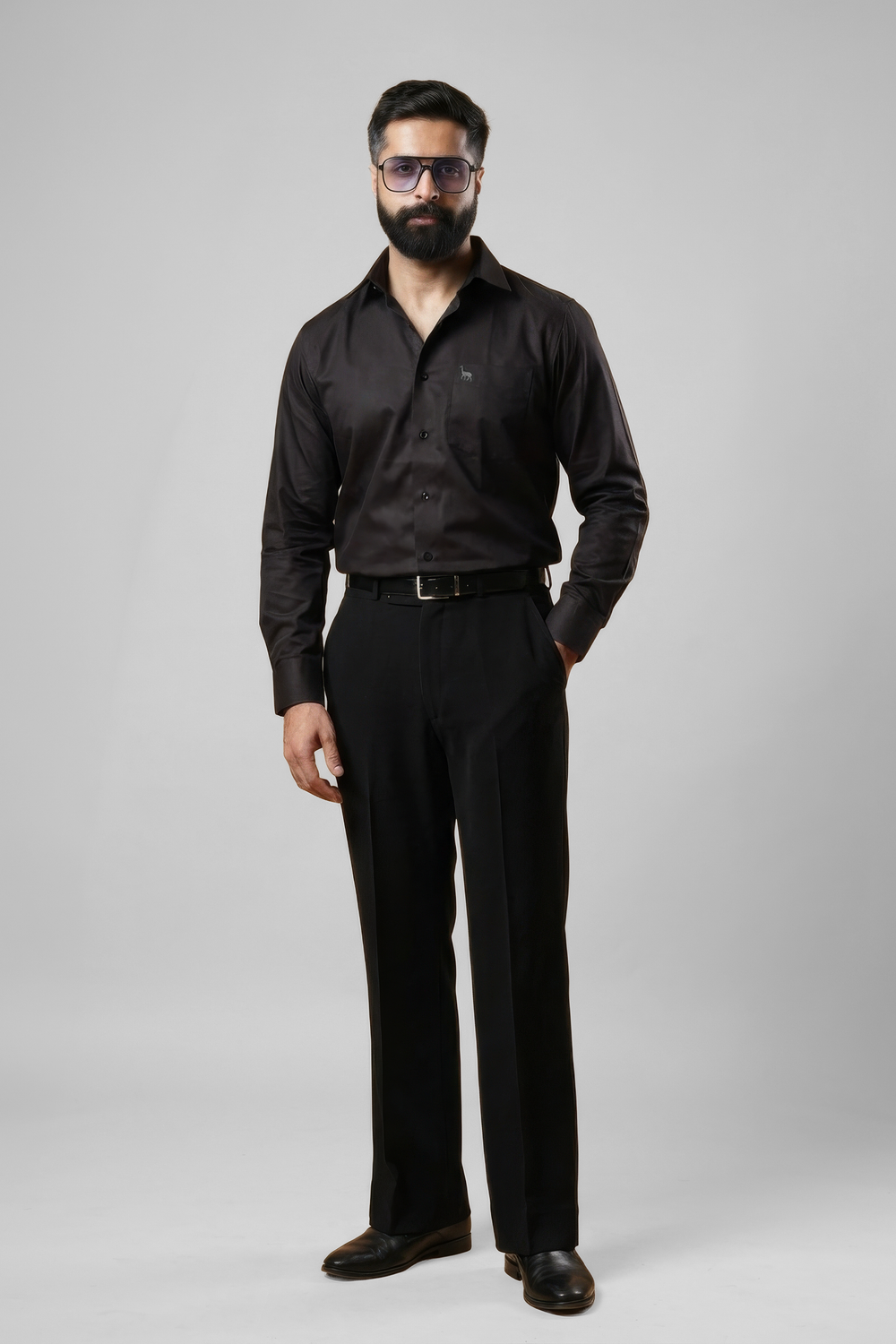 Black Wrinkle Free Shirt