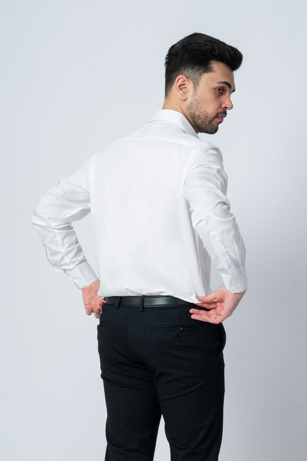 Wrinkle-Free Pilot White Formal Cotton Shirt