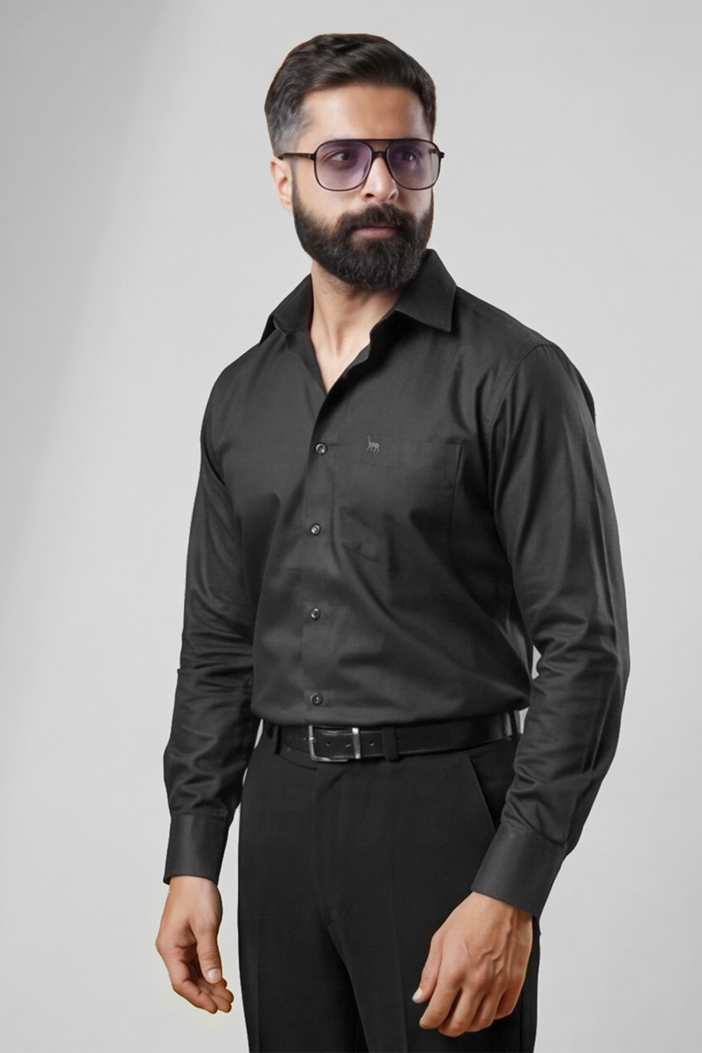 Black Wrinkle Free Shirt