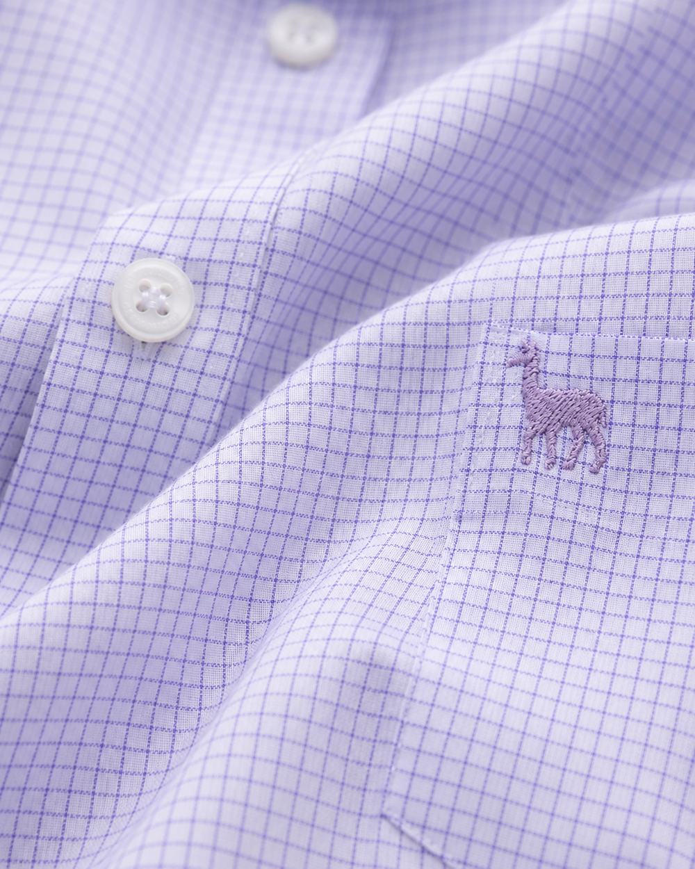 Giza Cotton Lilac Micro Checks