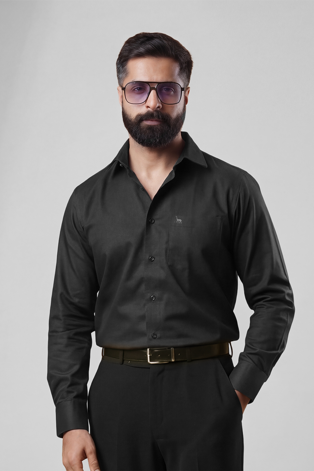 Black Wrinkle Free Shirt
