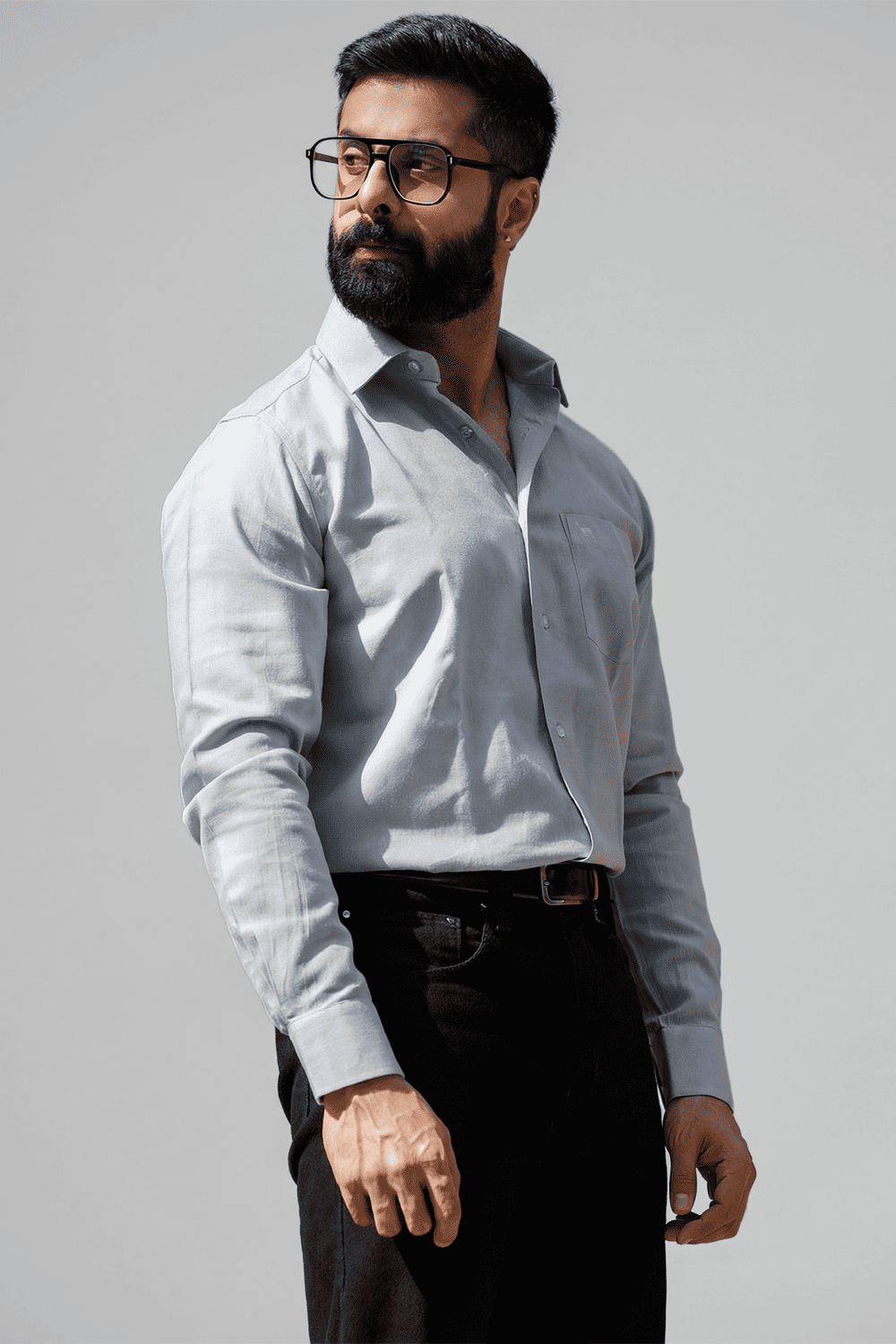Slate Grey Linen Shirt 60 LEA