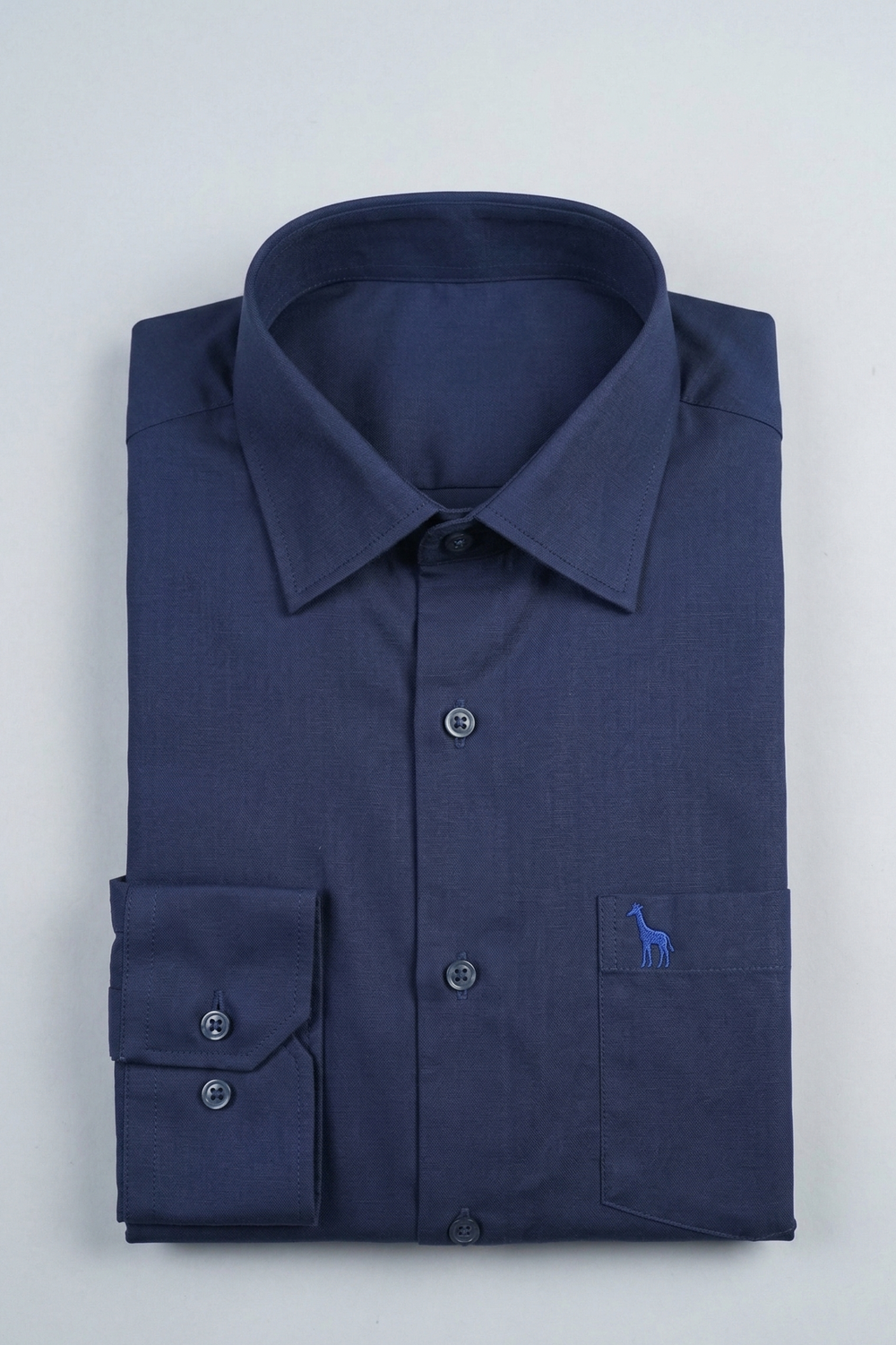 Navy Blue Wrinkle Free Shirt