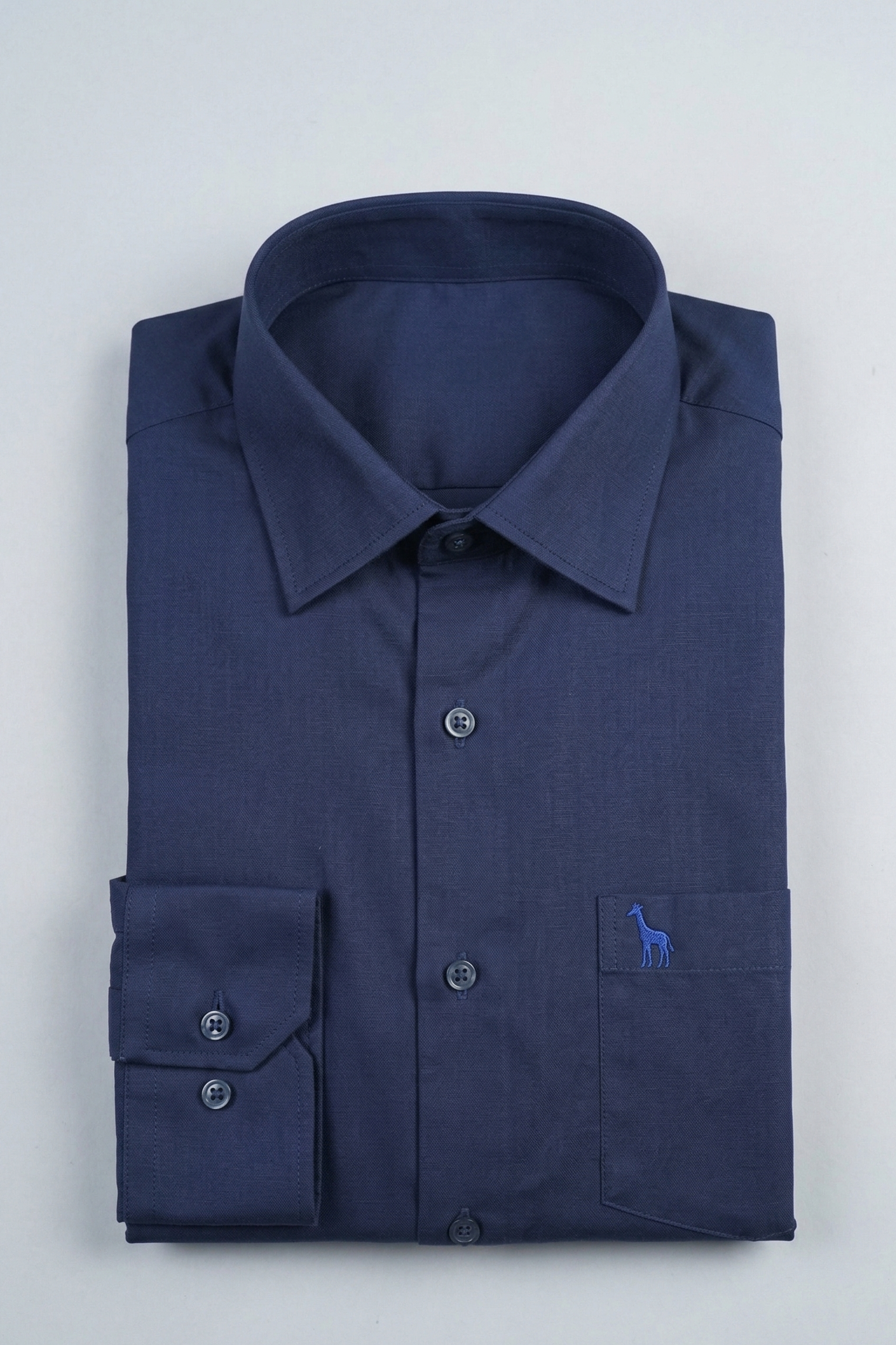 Navy Blue Wrinkle Free Shirt