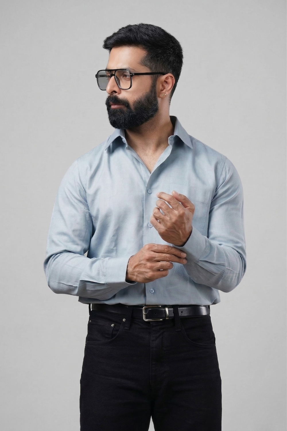 Slate Grey Linen Shirt 60 LEA