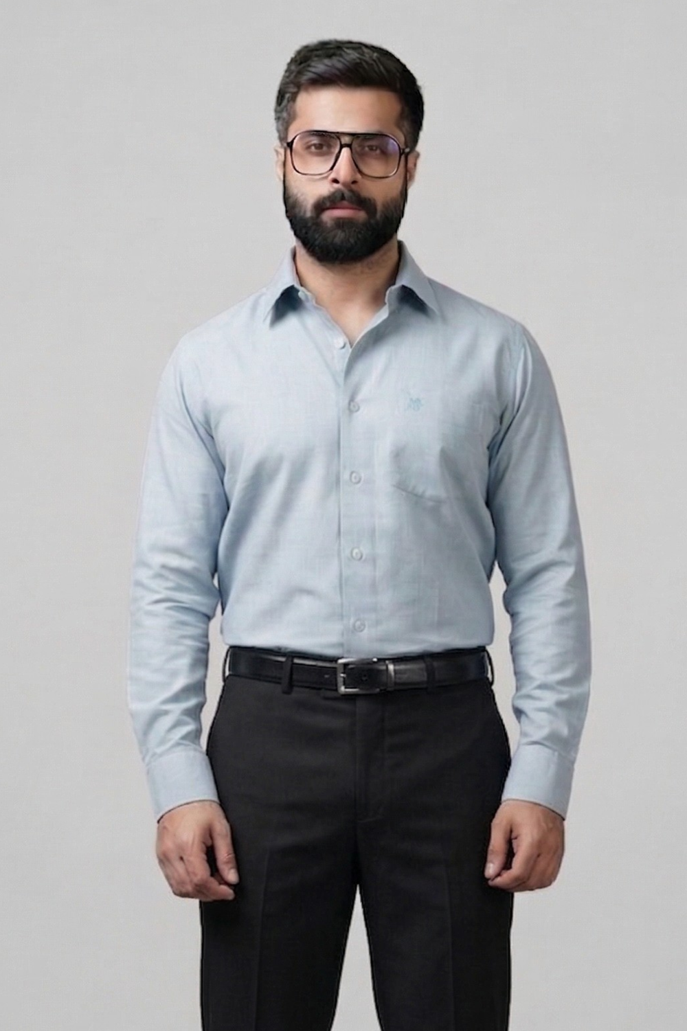 Slate Grey Linen Shirt 60 LEA