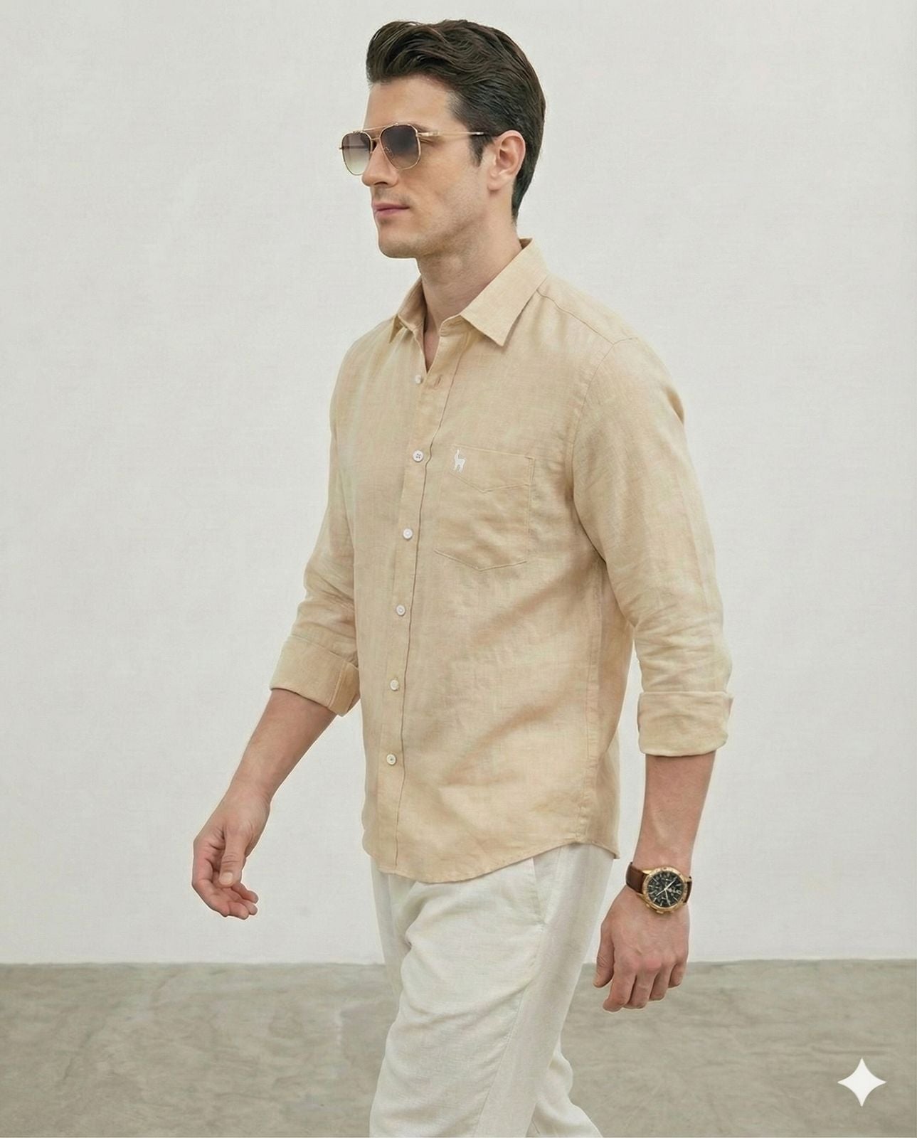 Light yellow beige Linen 60 LEA