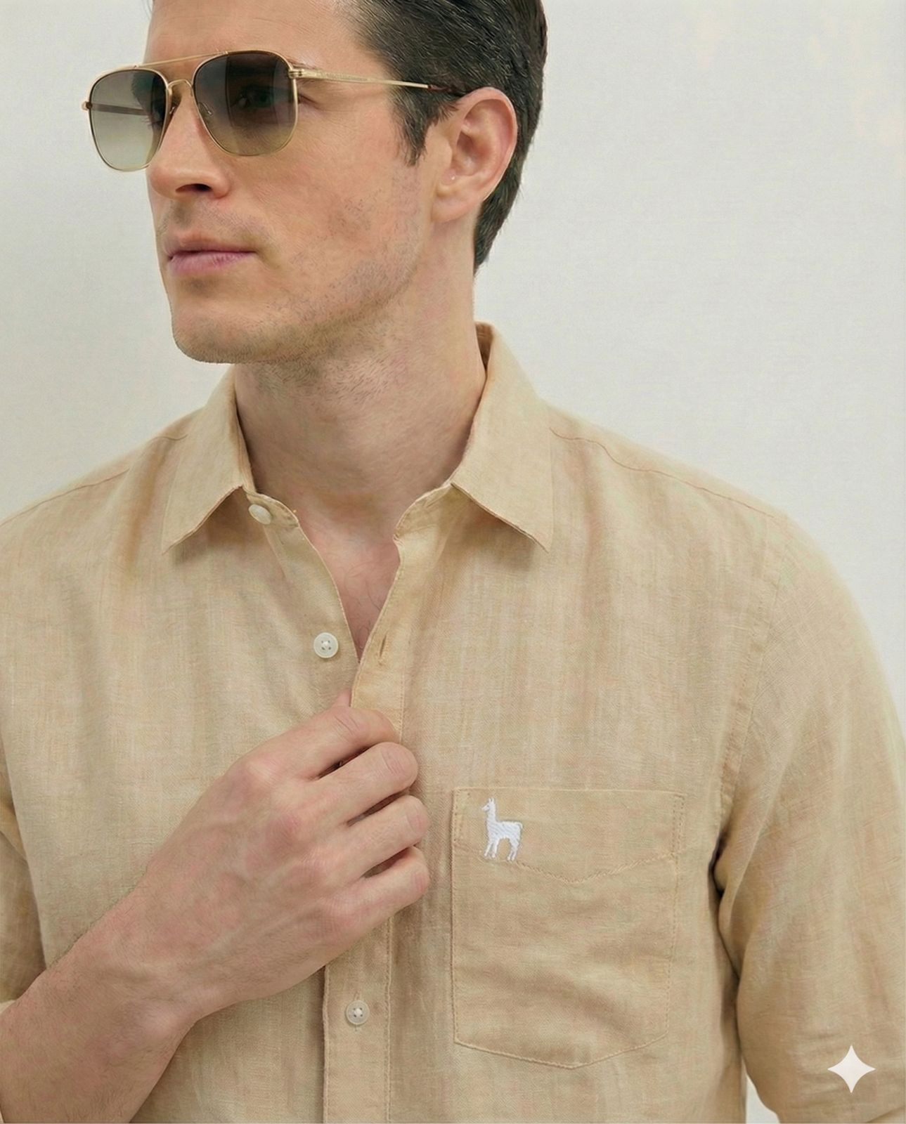 Light yellow beige Linen 60 LEA